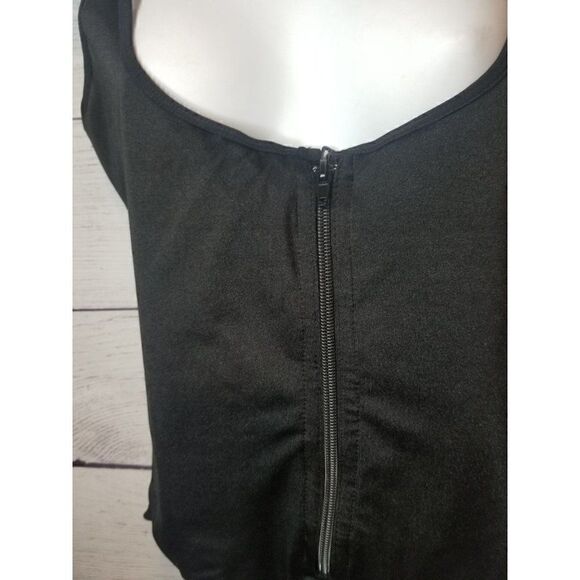 Women's Scoop Front Zip Bodysuit 3XL - Picture 4 of 5